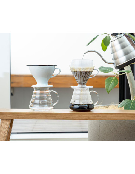 Пуровер керамічниий HARIO & PETE LICATA з MESH фільтром V60 02 білий (400 мл)