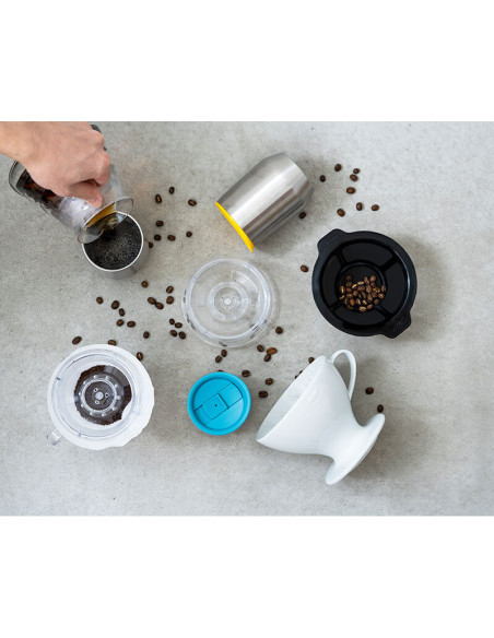 Пуровер керамічниий HARIO & PETE LICATA з MESH фільтром V60 02 білий (400 мл)