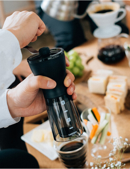 Кавомолка ручна HARIO Coffee Mill "Mini-Slim +" MSS-1DTB чорна