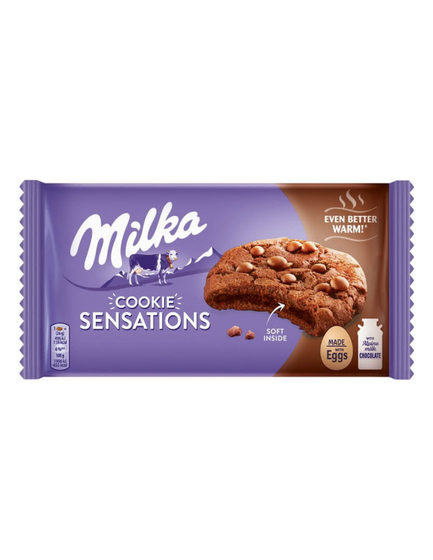 Печиво Milka Cookie Sensations Choco, 156 г