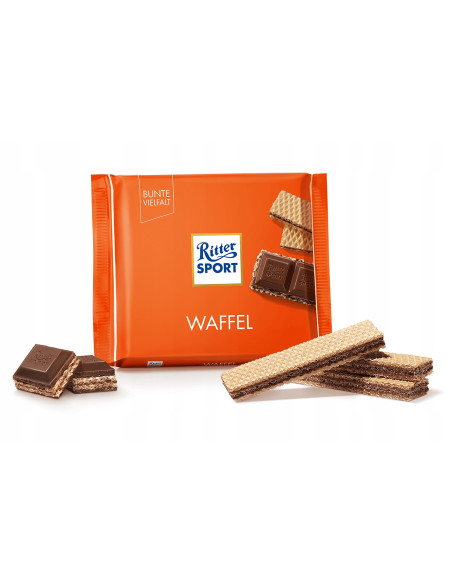 Ritter Sport Waffel - Молочний шоколад з хрусткими вафлями, 100 г