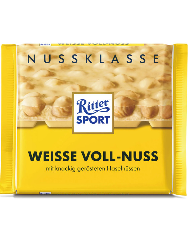Ritter Sport Weisse voll-nuss - Білий шоколад з цільними...