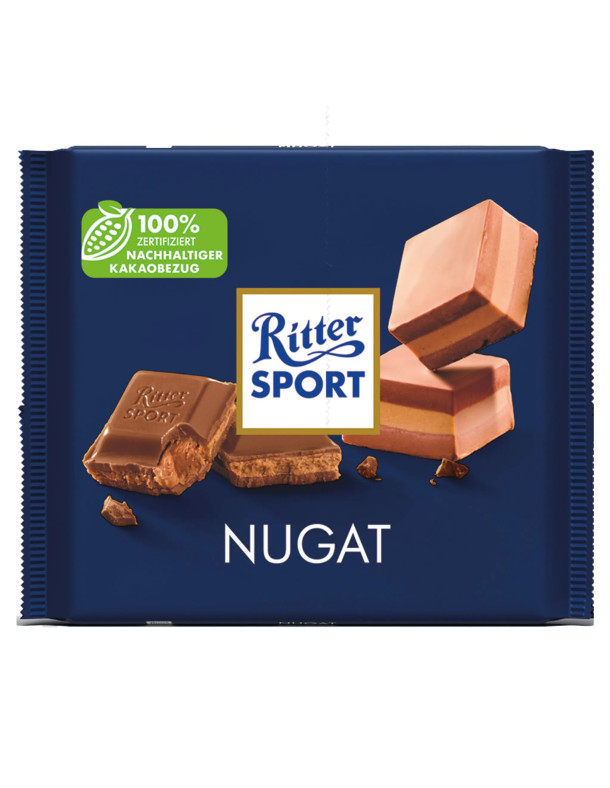 Ritter Sport Nugat - Молочний шоколад з нугою, 100 г