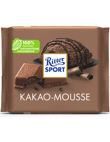 Ritter Sport Kakao-Mousse - Молочний шоколад з начинкою какао-мусс, 100 г