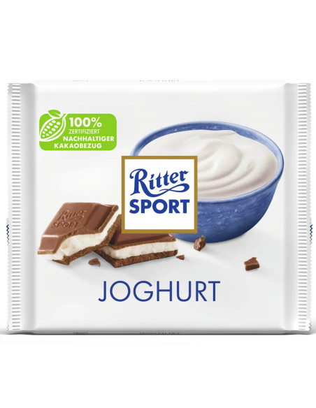 Ritter Sport Joghurt - Молочний шоколад з начинкою йогурт, 100 г