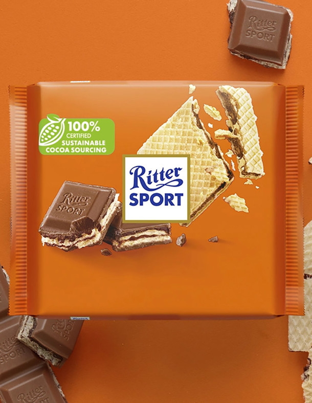 Ritter Sport Waffel - Молочний шоколад з хрусткими... 2