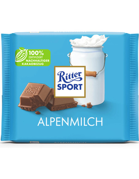 Ritter Sport Alpenmilch - Молочний шоколад з Альпійським молоком, 100 г