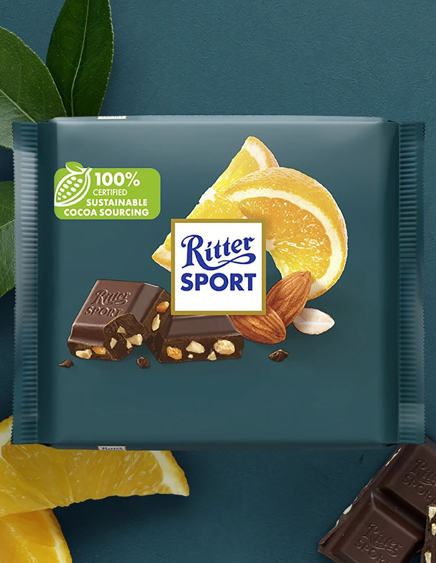 Ritter Sport Mandel Orange - Темний шоколад з подрібненим... 2