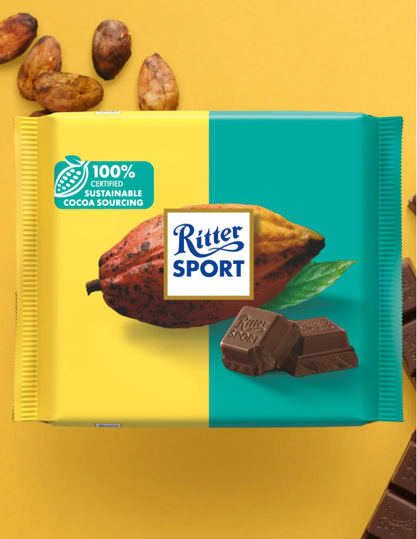 Ritter Sport Kakao Klasse - Вишуканий темний шоколад 61%,... 2