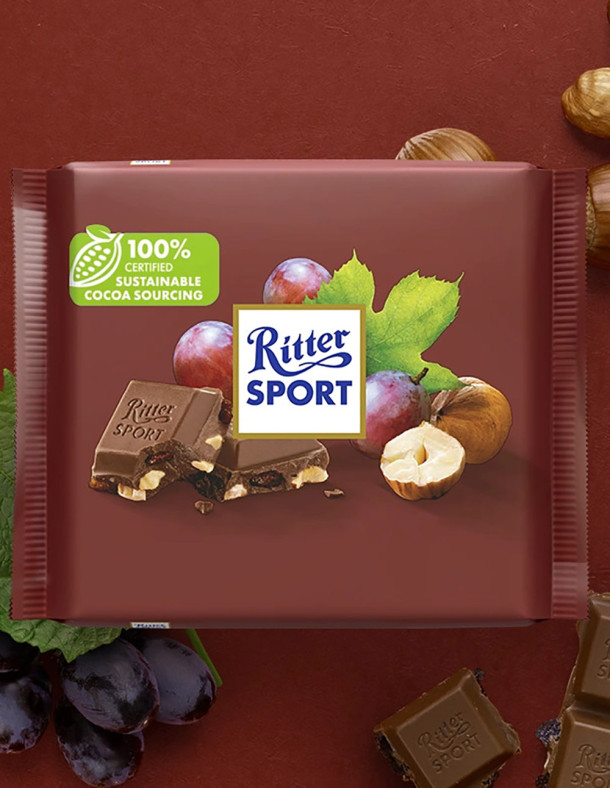 Ritter Sport Trauben Nuss - Молочний шоколад з родзинками... 2