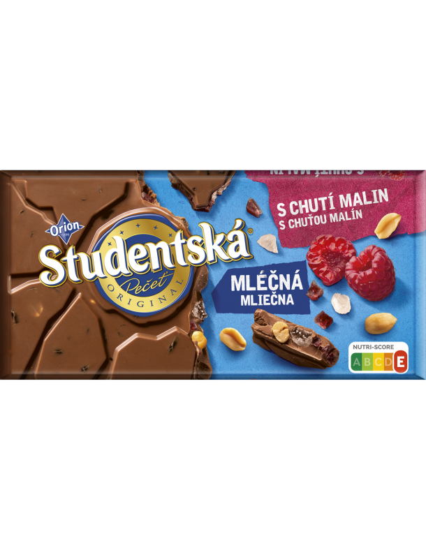 Шоколад Studentská pečeť малина, арахіс та желе, 180 г