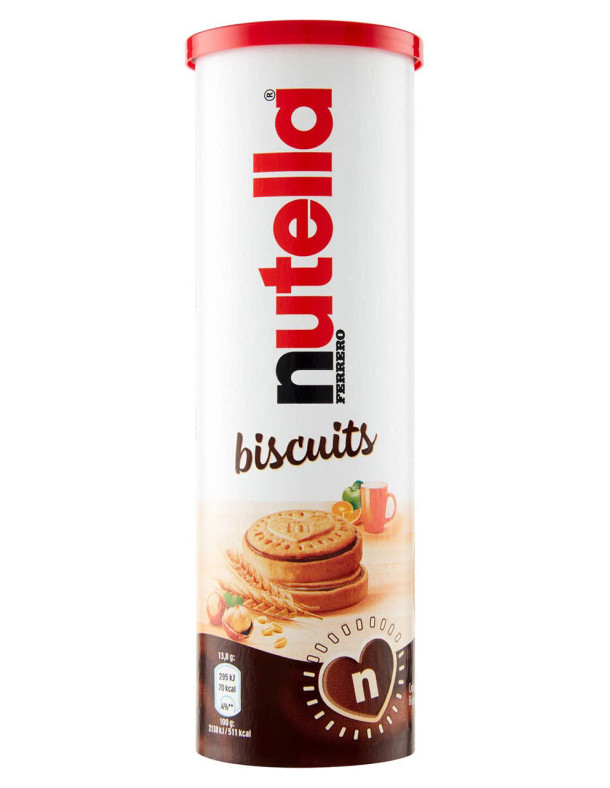 Печиво Ferrero Nutella bisquits, серденько, тубус 166 г