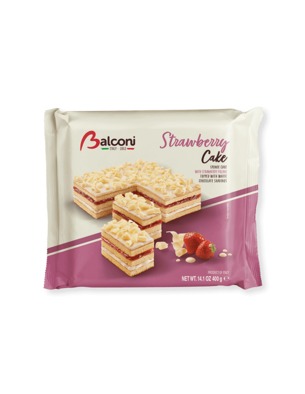Торт Balconi Strawberry Cake, Полуничний 400 г