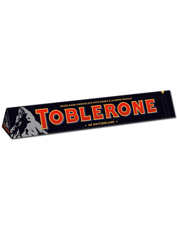 Toblerone - темний шоколад з медово-мигдальною нугою. 100 г
