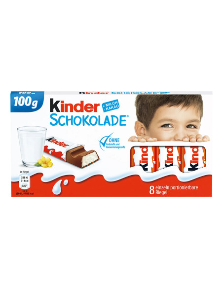Kinder шоколад (8x), Ferrero, 100 г