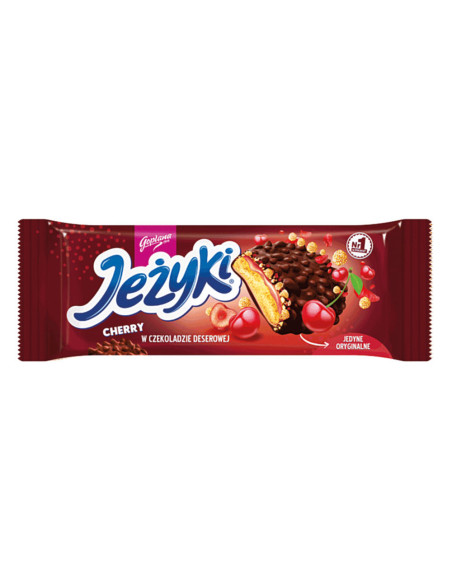 Печиво Goplana Jeżyki Dark Cherry (Вишня у темному шоколаді), 140 г