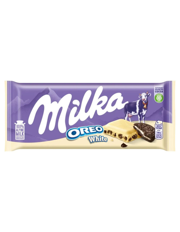 Milka Oreo White - Білий шоколад з  Oreo, 100 г